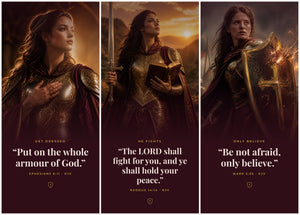 3 free warrior lock screens: Get Dressed, He Fights, Only Believe