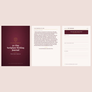 30-Day Scripture Writing Journal printable cover and inside pages